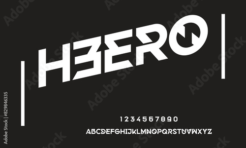 Sport modern Italic Alphabet Font. Typography urban style font for technology, digital, film logo design. vector illustration