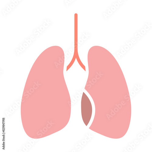 Lungs set icon. Respiratory system, lungs, bronchial tubes, alveoli, oxygen exchange, breathing, pulmonary health, anatomy, airways.