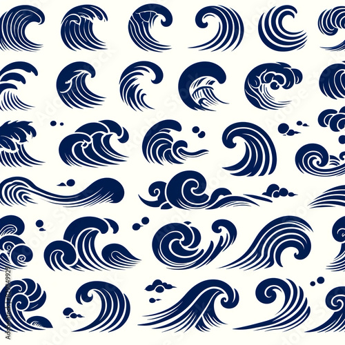 波のイラスト集
