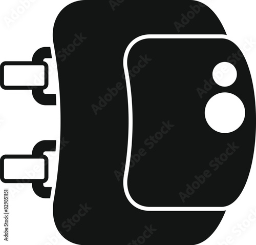 Vector illustration of a car key fob silhouette isolated on white, representing vehicle security and accessibility
