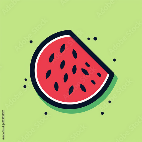 Watermelon_Modern_Line_Icon_Vector_Line_Art_CuteIcon