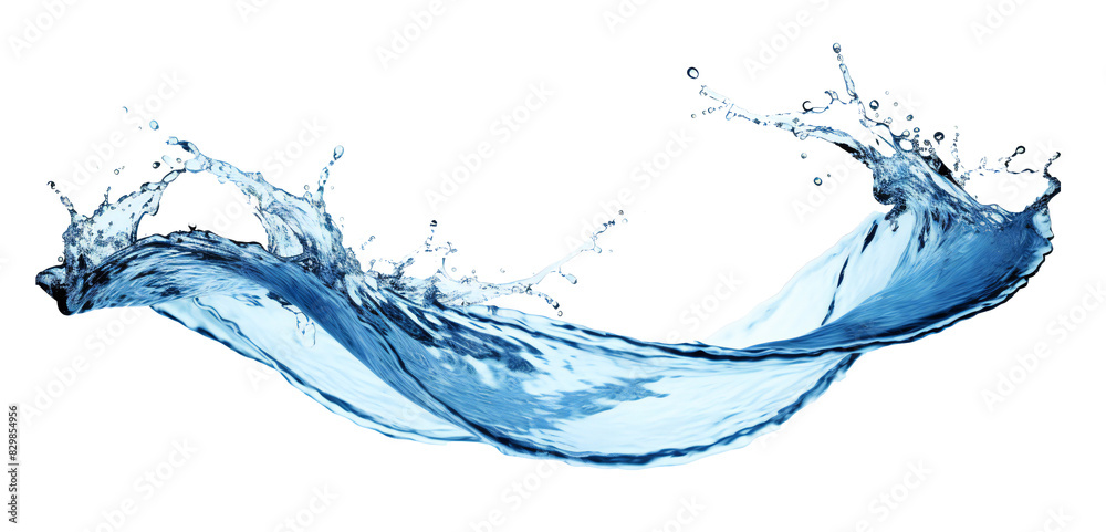 Obraz premium Splashing water isolated on transparent background