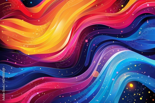 Abstract Waves: A Vibrant Canvas of Fluid Movement