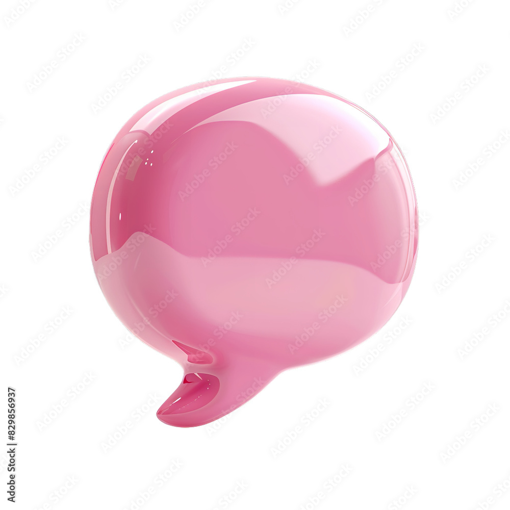 cute speech bubble icon, 3d render, plastic material cute speech bubble icon, 3d render, plastic material