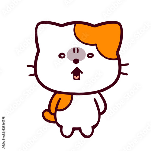 ドン引きなコミカルなネコ