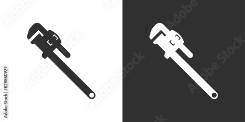 Pipe wrench adjustable icon vector illustration design