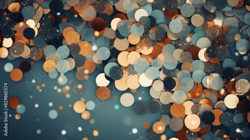 Gold and silver sequins on ...