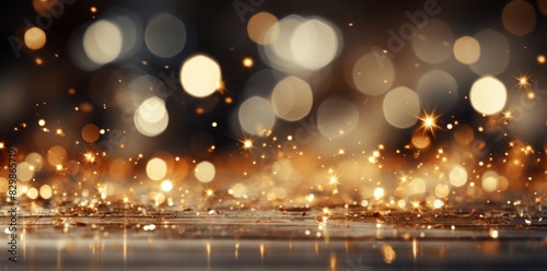 Gold and silver sequins on ...