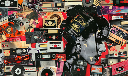 cut out collage fanzine style grunge vintage books