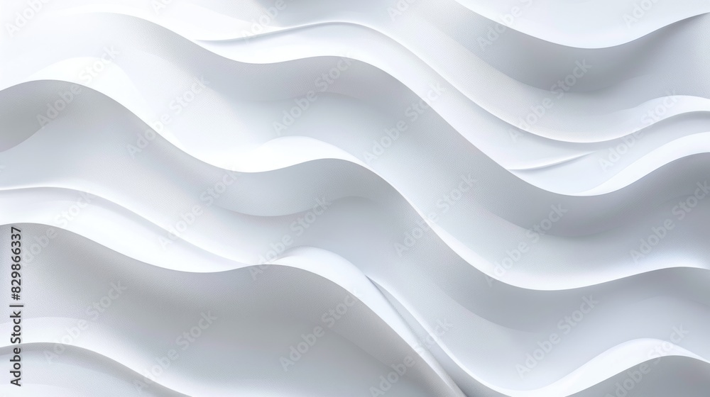 Obraz premium Abstract White Wavy Background Texture Design