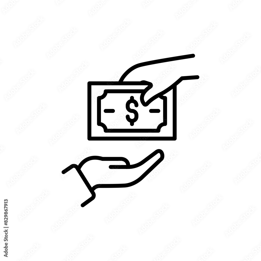 Cash on delivery outline icons, minimalist vector illustration ,simple transparent graphic element .Isolated on white background Cash on delivery outline icons, minimalist vector illustration ,simple transparent graphic element .Isolated on white background