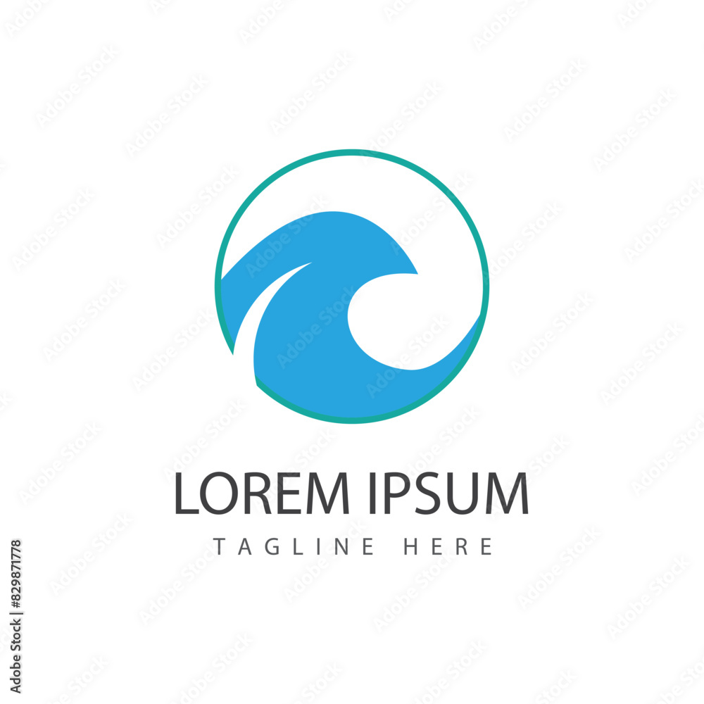 Wave logo vector template and symbol Wave logo vector template and symbol