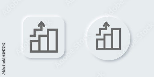 Leader board line icon in neomorphic design style. Competition signs vector illustration.