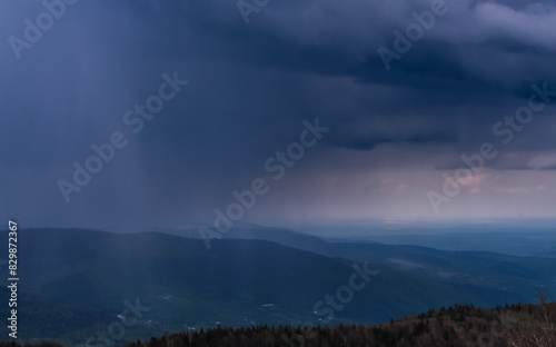 Rain in mountains 