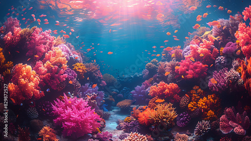 Coral reef underwater sea