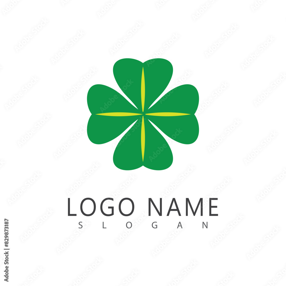 Clover logo vector template nature and symbol Clover logo vector template nature and symbol
