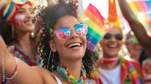 LGBTQ individuals participating in cultural festivals and traditions, enriching diversity and heritage. --ar 16:9 --style raw Job ID: 5b5383a6-4d4f-4cad-90f6-427bcec29105