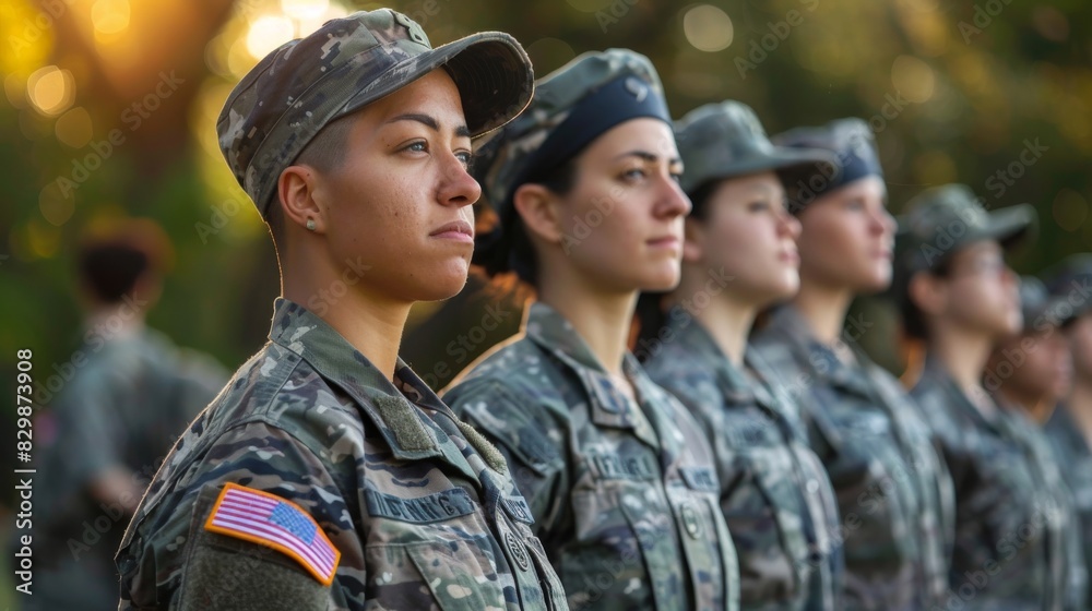 LGBTQ service members standing in uniform, proudly showcasing their identities in a military setting. 