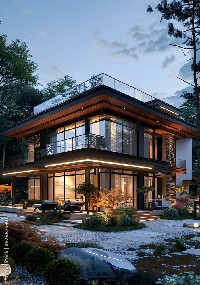 Fototapeta premium A modern style house