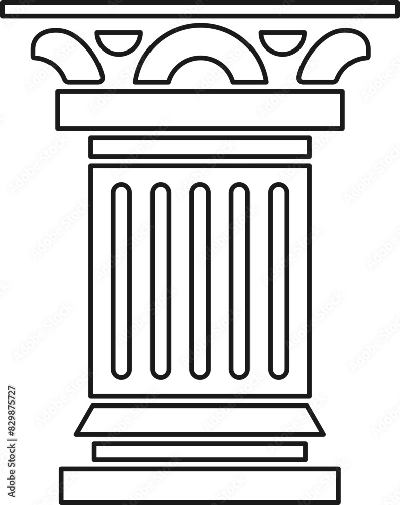 Ancient Columns Statue Element Ancient Columns Statue Element