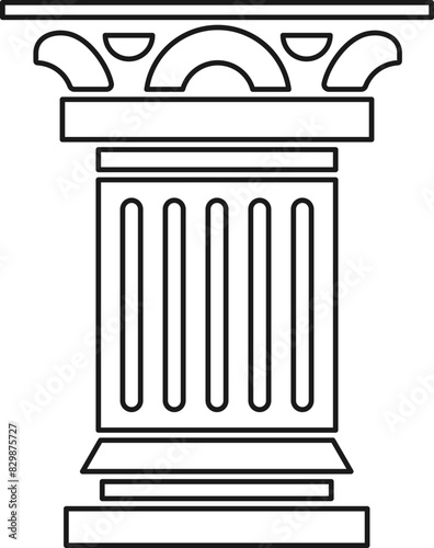 Ancient Columns Statue Element