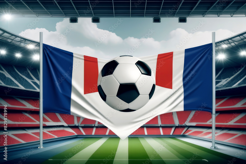 Fototapeta premium European Football Championship match banner or poster 