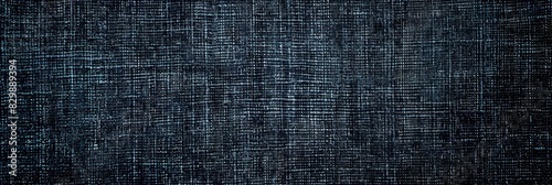 Flat Black Denim Dark denim fabric texture with fine detail, ai generated