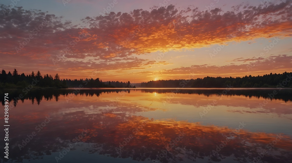 The breathtaking sunrise over a tranquil lake, painting the sky with hues of pink, orange, and gold ai_generated The breathtaking sunrise over a tranquil lake, painting the sky with hues of pink, orange, and gold ai_generated