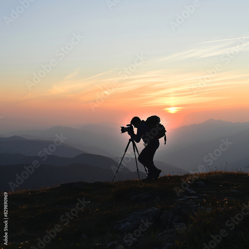photo silhouette of a photographer who shoots 