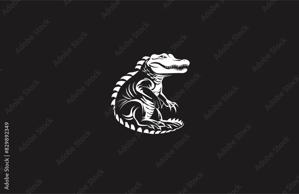 Fototapeta premium Crocodile logo icon design template vector illustration