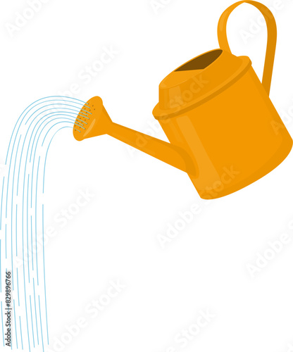 yellow watering can