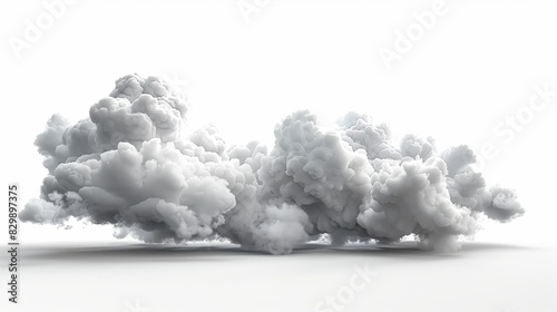 3d render of a cloud isolated on a white background, ultra realistic