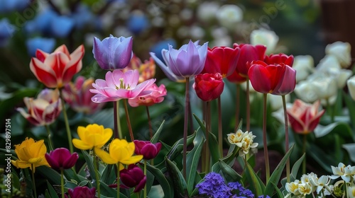 Wallpaper Mural a group of colorful flowers. Torontodigital.ca