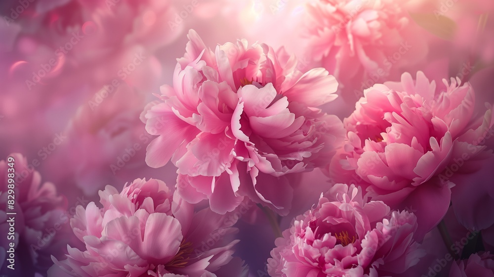 Miracle peony flowers background. Miracle peony flowers background.