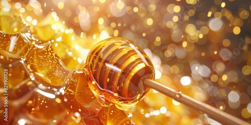Golden Dreamscape: A Magical Honey Dip