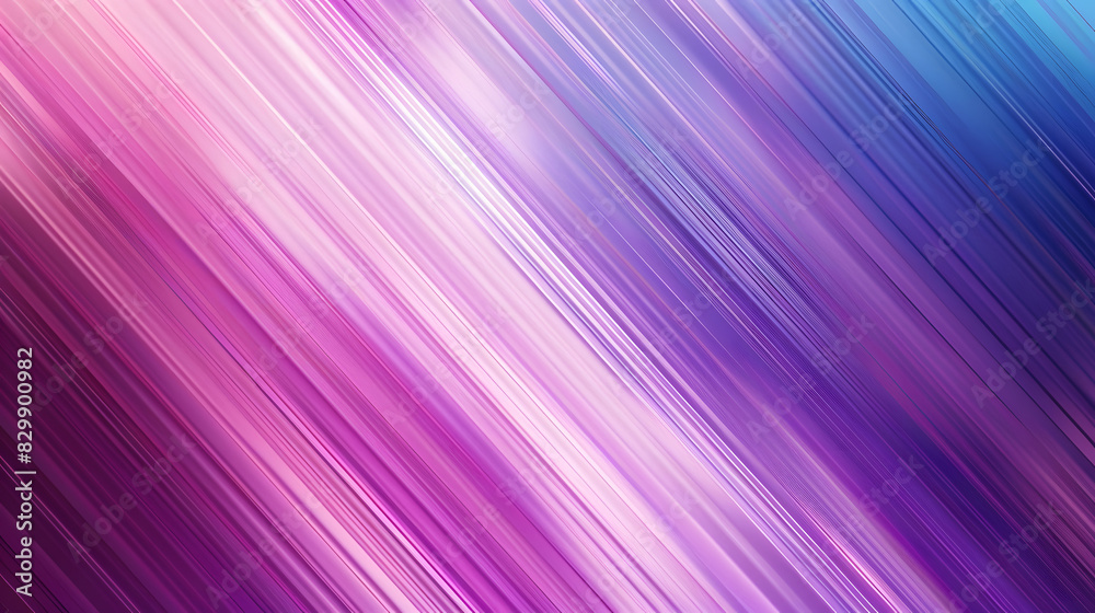 Fototapeta premium Blurred background. Diagonal stripe pattern. Abstract purple and blue gradient design. Line texture background. Generative AI.