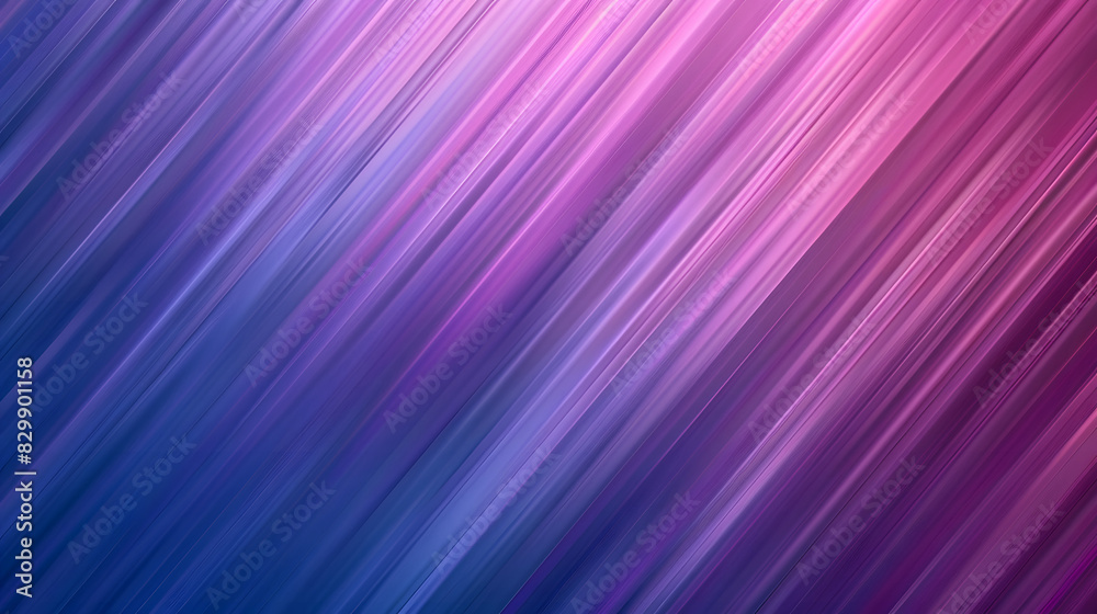 Blurred background. Diagonal stripe pattern. Abstract purple and blue gradient design. Line texture background. Generative AI.