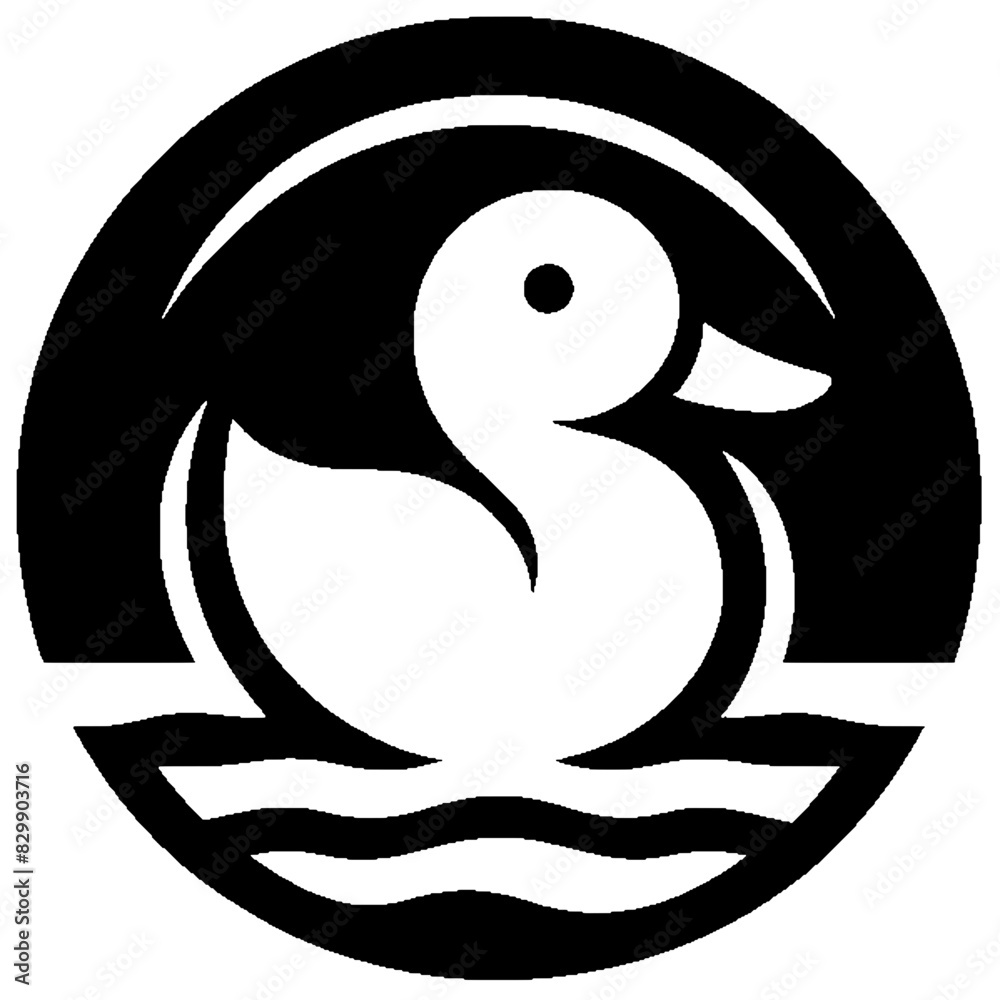 Obraz premium Simple duck logo silhouette