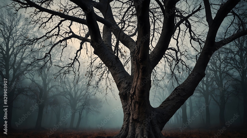 Natural Tree Branches in Photorealistic View Natural Tree Branches in Photorealistic View