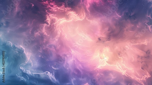 ethereal cosmic nebula with swirling pastel colors aigenerated space art photo