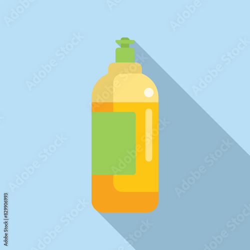 Flat design icon of hand soap in a pump bottle