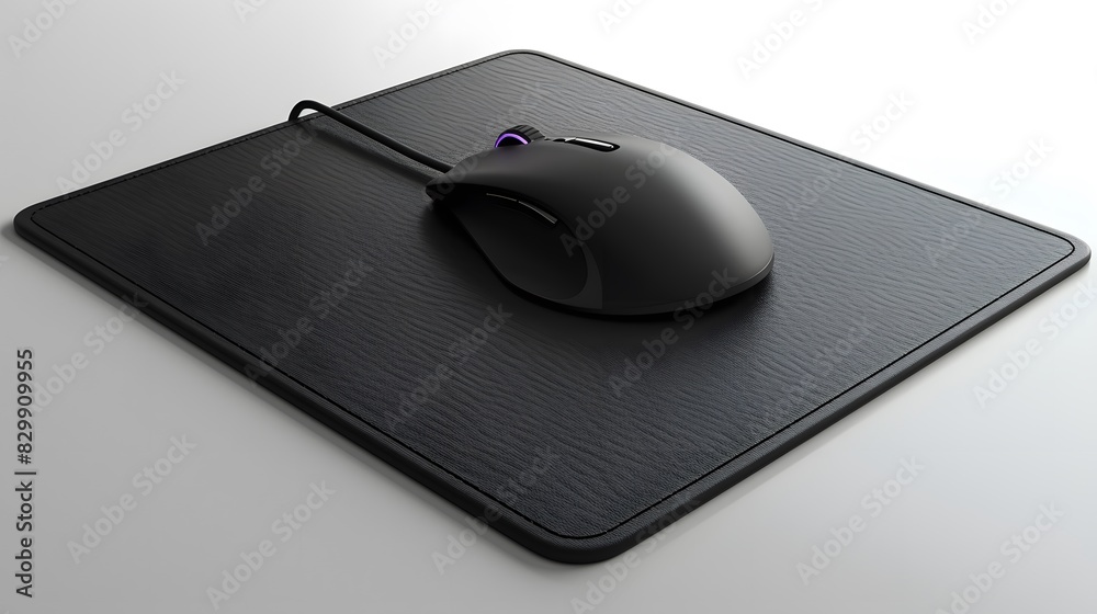 Black mouse pad mockup on white background, 3d rendering , closeup shooting, Black mouse pad mockup on white background, 3d rendering , closeup shooting,