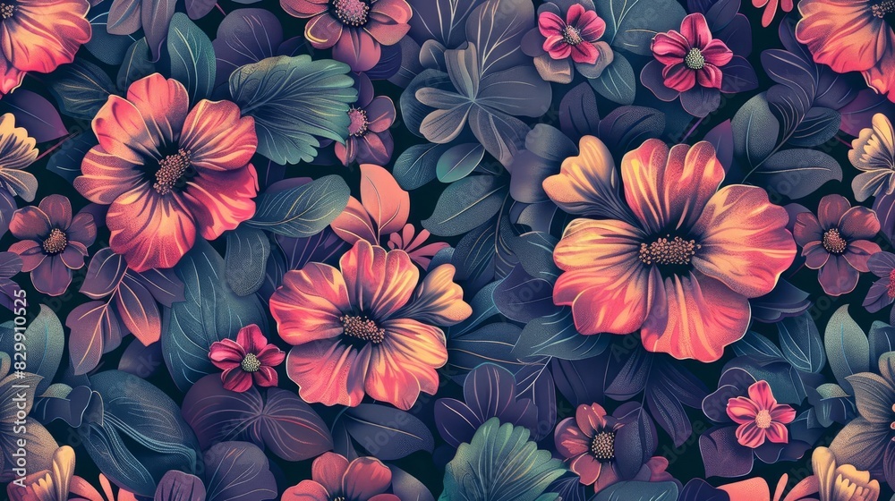 intricate floral pattern seamless design for fabric print aigenerated artwork intricate floral pattern seamless design for fabric print aigenerated artwork