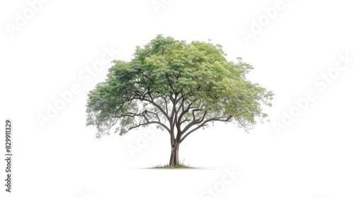 isolated single tree with clipping path and alpha channel tropicaldeciduous vegetation on white background versatile photoshop resource
