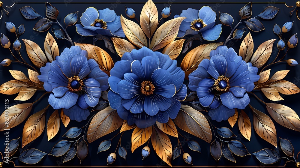Geometric Art Deco floral design, sharp angles and lush flowers, bold and rich colors, glamorous vintage aesthetic, intricate and detailed patterns, gold and silver accents, elegant and sophisticated. Geometric Art Deco floral design, sharp angles and lush flowers, bold and rich colors, glamorous vintage aesthetic, intricate and detailed patterns, gold and silver accents, elegant and sophisticated.