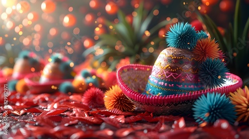 An infographic explaining the history and significance of Cinco de Mayo, designed for educational purposes List of Art Media 3D render photo