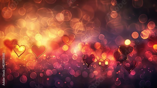love ambiance with soft warm lighting aigenerated abstract background photo