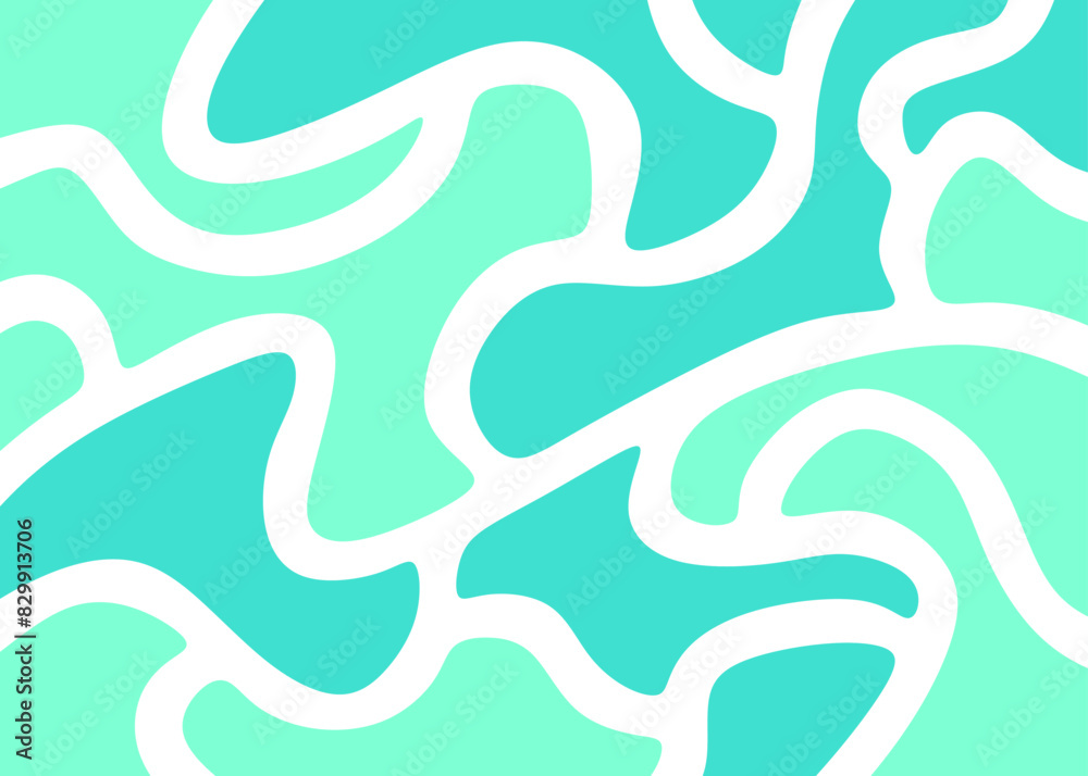 Abstract background with colorful wavy curly lines pattern