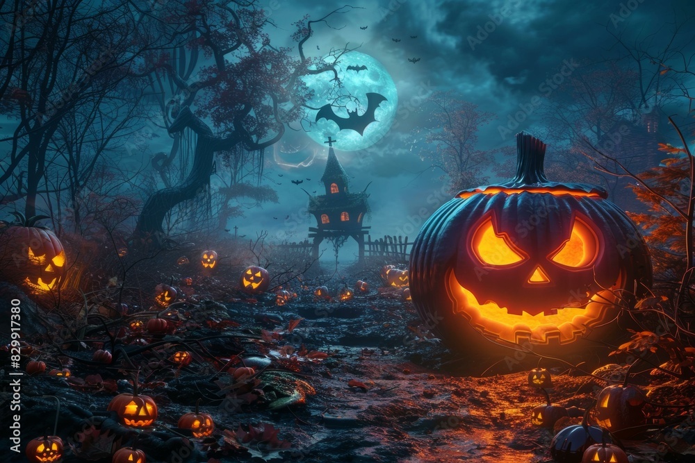 Eerie Halloween Pumpkin Night Eerie Halloween Pumpkin Night