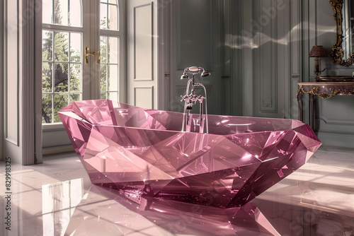 A fairy-tale bathtub inspired by pink diamonds photo